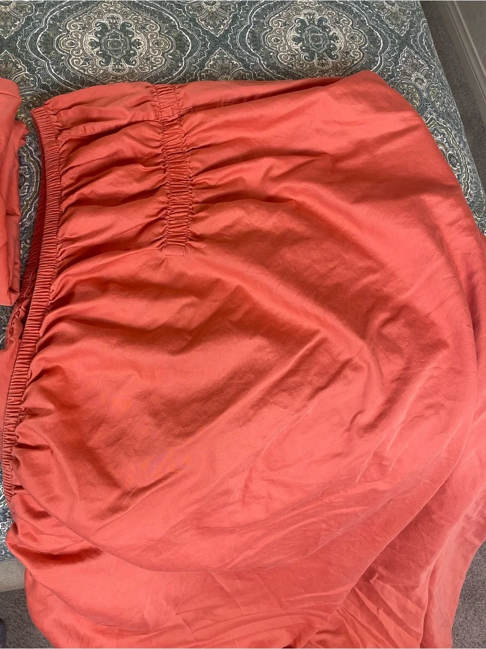 Threshold Coral Cotton sheet set / 1 flat /1 fitted